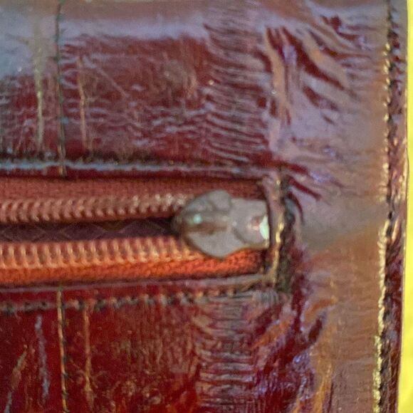 Eel Skin Shoulder Bag and Wallet, Burgundy. - Picture 11 of 15